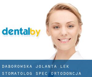 Dąborowska Jolanta, lek. stomatolog, spec. ortodoncja (Jasło)